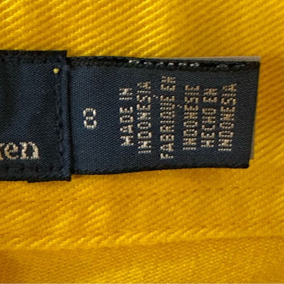 Polo Ralph Lauren High Rise Wide Leg Stretch Trousers Bright Yellow Size 8 - Picture 10 of 13